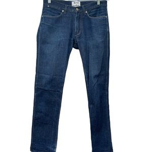 ACNE Studios‎ Men’s Max Raw Jeans, Slim Cut, Straight Leg, Size 31/32, GUC